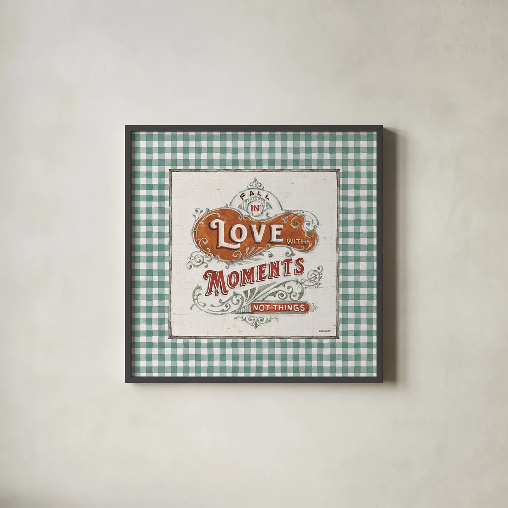 Autumn in Bloom XI by Lisa Audit. Shown in a sleek black glass frame for a contemporary gallery look. Available as an archival giclee rolled canvas, fine art paper, or poster print. SKU 45630a.