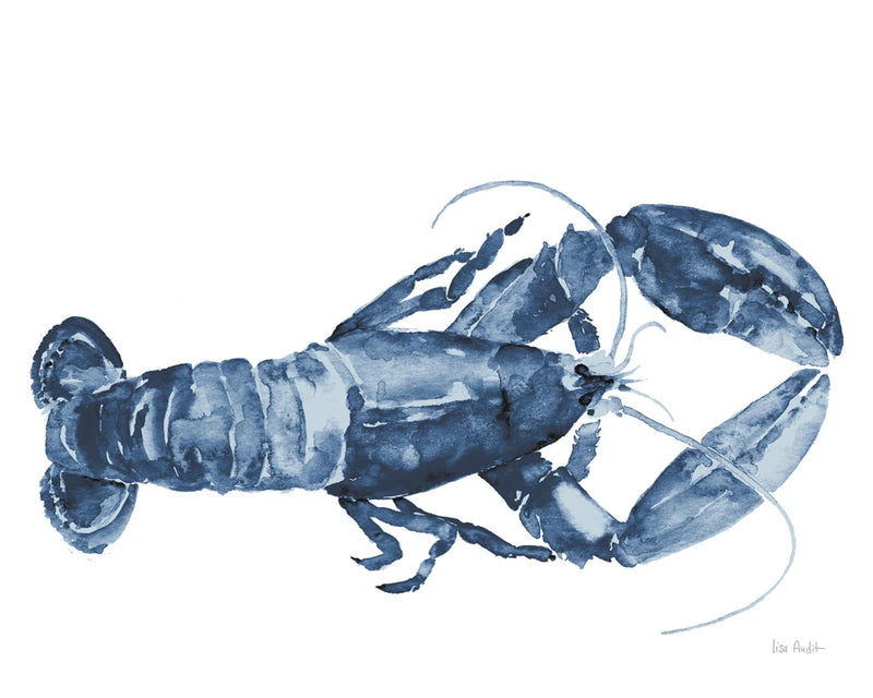 Beach House Kitchen Blue Lobster White by Lisa Audit