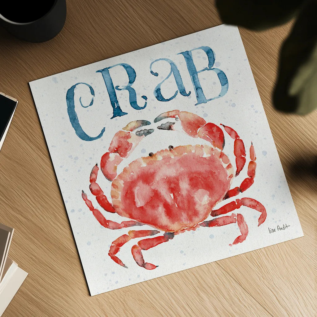 Beach House Kitchen III by Lisa Audit. Shown as a detailed flat fine art print, highlighting archival giclee quality. Available as an archival giclee rolled canvas, fine art paper, or poster print. SKU 20761a.