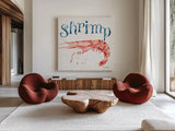 Beach House Kitchen IV by Lisa Audit. Shown as extra-large giant wall art in a modern living room. Available as an archival giclee rolled canvas, fine art paper, or poster print. SKU 20762a.