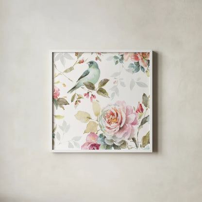Beautiful Romance III Crop by Lisa Audit. Shown in a crisp white glass frame for a clean and minimalist style. Available as an archival giclee rolled canvas, fine art paper, or poster print. SKU 31019a.
