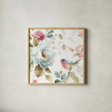 Beautiful Romance IV Crop by Lisa Audit. Shown in a natural wood glass frame for a timeless modern aesthetic. Available as an archival giclee rolled canvas, fine art paper, or poster print. SKU 31020a.