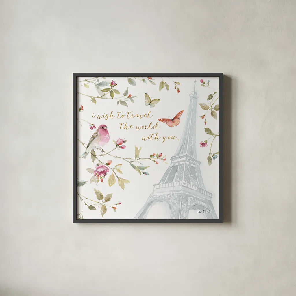Beautiful Romance XIX by Lisa Audit. Shown in a sleek black glass frame for a contemporary gallery look. Available as an archival giclee rolled canvas, fine art paper, or poster print. SKU 31034a.