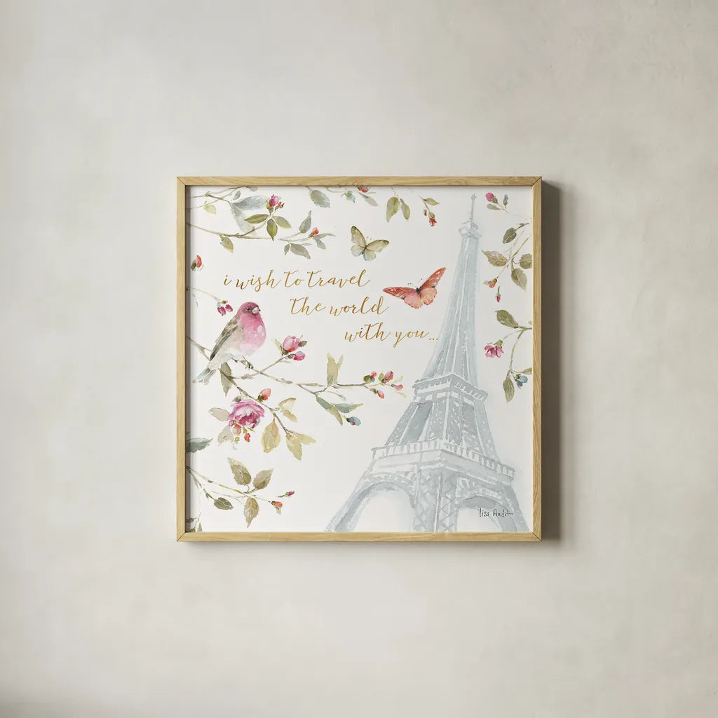 Beautiful Romance XIX by Lisa Audit. Shown in a natural wood glass frame for a timeless modern aesthetic. Available as an archival giclee rolled canvas, fine art paper, or poster print. SKU 31034a.