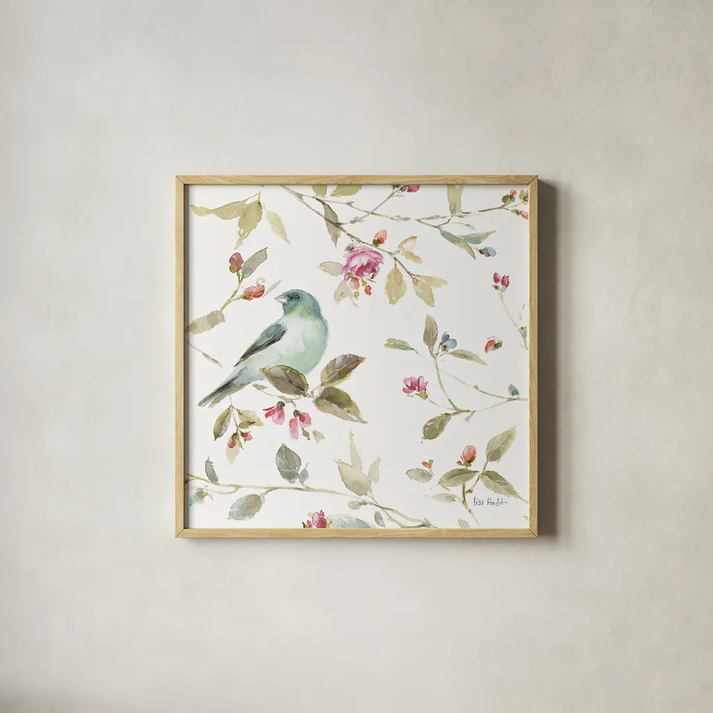 Beautiful Romance XVII by Lisa Audit. Shown in a natural wood glass frame for a timeless modern aesthetic. Available as an archival giclee rolled canvas, fine art paper, or poster print. SKU 31033a.