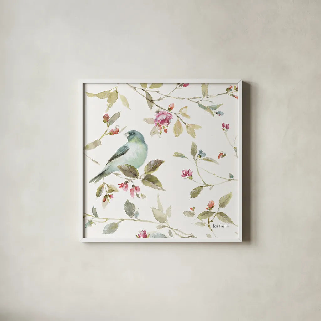 Beautiful Romance XVII by Lisa Audit. Shown in a crisp white glass frame for a clean and minimalist style. Available as an archival giclee rolled canvas, fine art paper, or poster print. SKU 31033a.