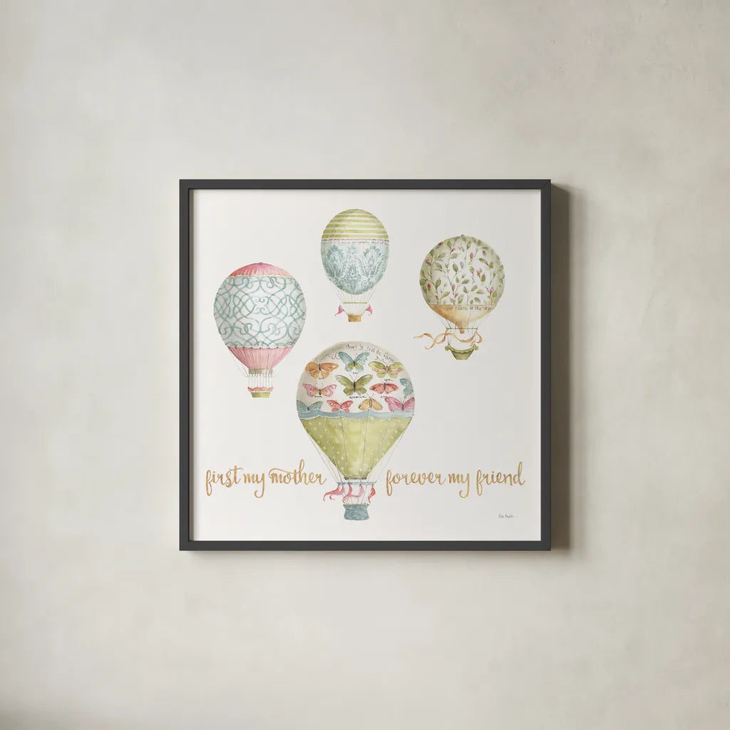 Beautiful Romance XXI Mother by Lisa Audit. Shown in a sleek black glass frame for a contemporary gallery look. Available as an archival giclee rolled canvas, fine art paper, or poster print. SKU 41684a.