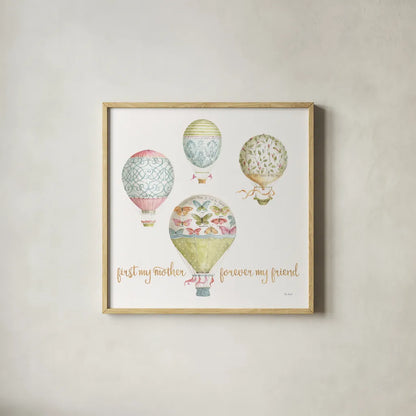 Beautiful Romance XXI Mother by Lisa Audit. Shown in a natural wood glass frame for a timeless modern aesthetic. Available as an archival giclee rolled canvas, fine art paper, or poster print. SKU 41684a.