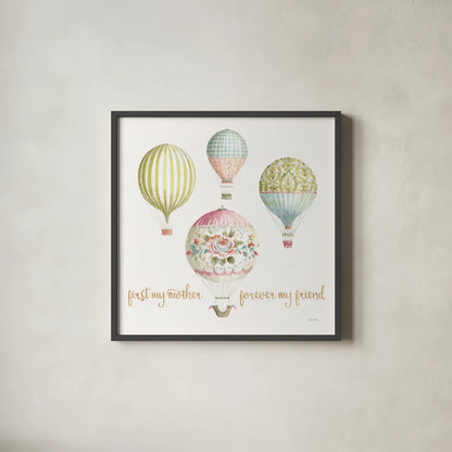 Beautiful Romance XXII Mother by Lisa Audit. Shown in a sleek black glass frame for a contemporary gallery look. Available as an archival giclee rolled canvas, fine art paper, or poster print. SKU 41683a.