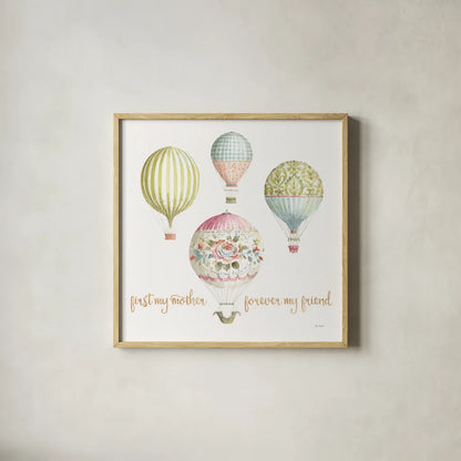 Beautiful Romance XXII Mother by Lisa Audit. Shown in a natural wood glass frame for a timeless modern aesthetic. Available as an archival giclee rolled canvas, fine art paper, or poster print. SKU 41683a.