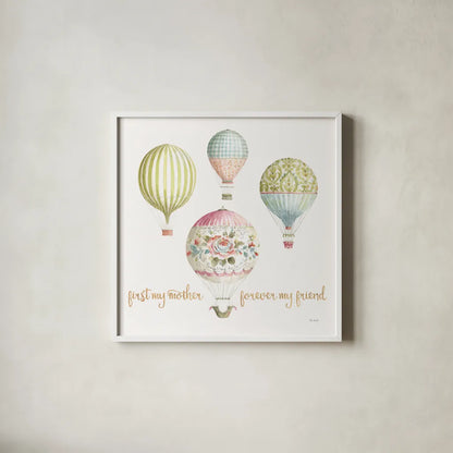 Beautiful Romance XXII Mother by Lisa Audit. Shown in a crisp white glass frame for a clean and minimalist style. Available as an archival giclee rolled canvas, fine art paper, or poster print. SKU 41683a.