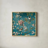 Blossom I Crop by Lisa Audit. Shown in a natural wood glass frame for a timeless modern aesthetic. Available as an archival giclee rolled canvas, fine art paper, or poster print. SKU 12920a.