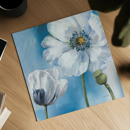 Blue Dance III by Lisa Audit. Shown as a detailed flat fine art print, highlighting archival giclee quality. Available as an archival giclee rolled canvas, fine art paper, or poster print. SKU 14785a.