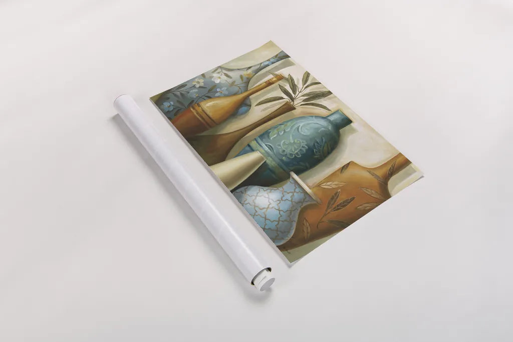 Blue Morocco by Lisa Audit. shown as a rolled paper print. Available as archival giclee rolled canvas, fine art paper, or poster print. SKU 2657i.