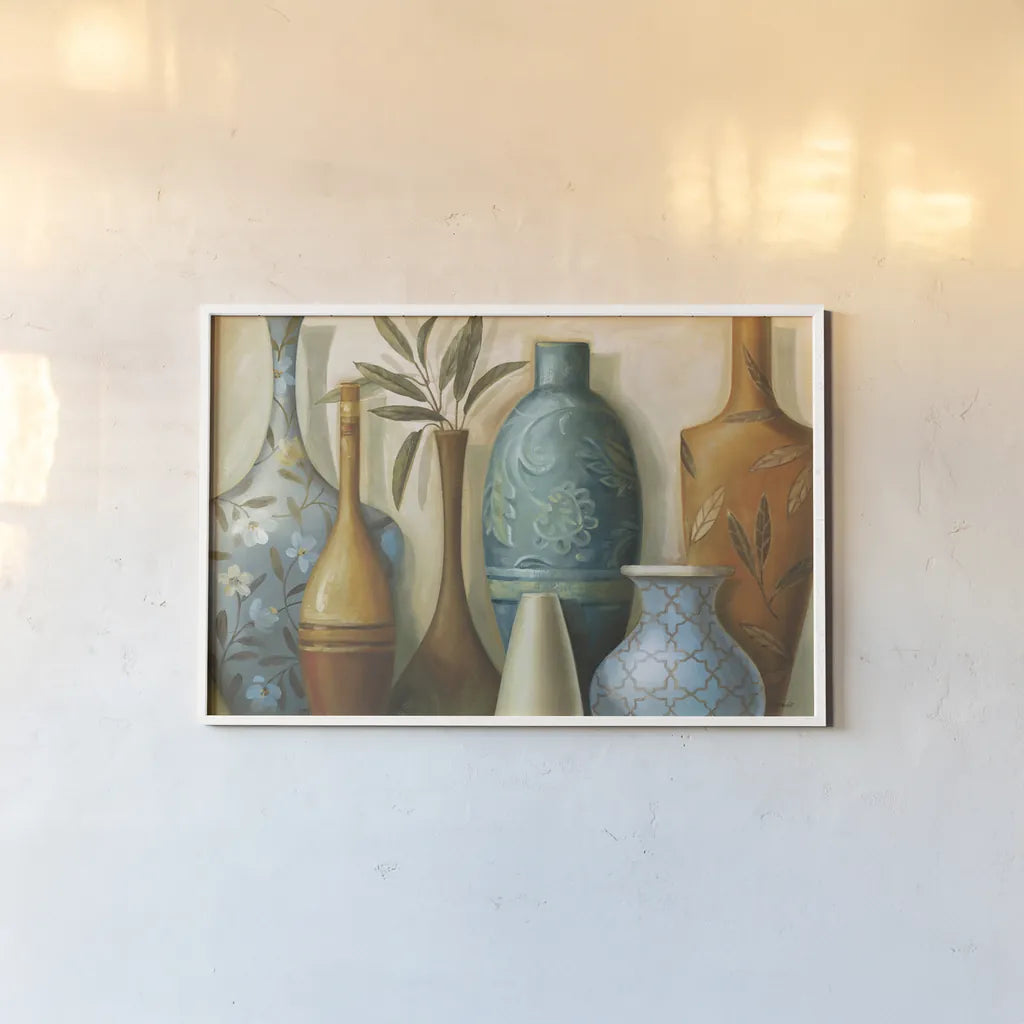 Blue Morocco by Lisa Audit. shown as a paper print in a white frame. Available as a archival giclee rolled canvas, fine art paper, or poster print. SKU 2657i.