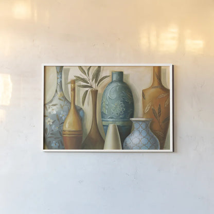 Blue Morocco by Lisa Audit. shown as a paper print in a white frame. Available as a archival giclee rolled canvas, fine art paper, or poster print. SKU 2657i.