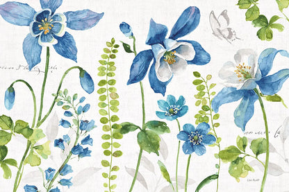 Blue and Green Garden I by Lisa Audit. SKU 34775i. Archival Giclee Fine art print for wall decor.