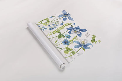 Blue and Green Garden I by Lisa Audit. shown as a rolled paper print. Available as archival giclee rolled canvas, fine art paper, or poster print. SKU 34775i.