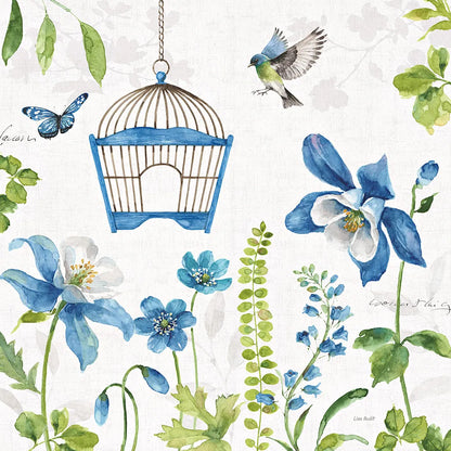 Blue and Green Garden IV by Lisa Audit. SKU 34778a. Archival Giclee Fine art print for wall decor.