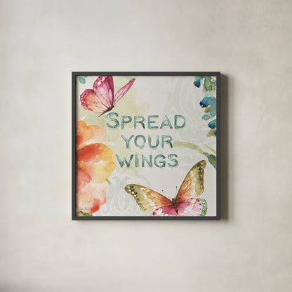 Colorful Breeze II by Lisa Audit. Shown in a sleek black glass frame for a contemporary gallery look. Available as an archival giclee rolled canvas, fine art paper, or poster print. SKU 24151a.