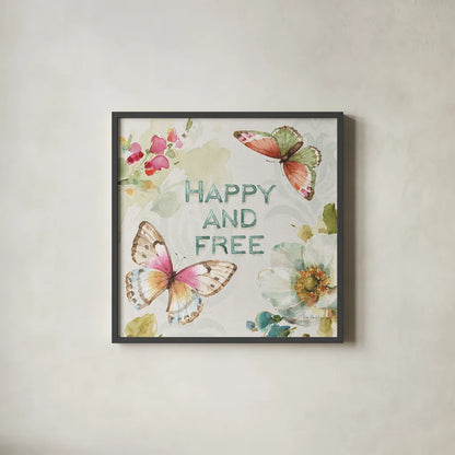 Colorful Breeze III by Lisa Audit. Shown in a sleek black glass frame for a contemporary gallery look. Available as an archival giclee rolled canvas, fine art paper, or poster print. SKU 24152a.