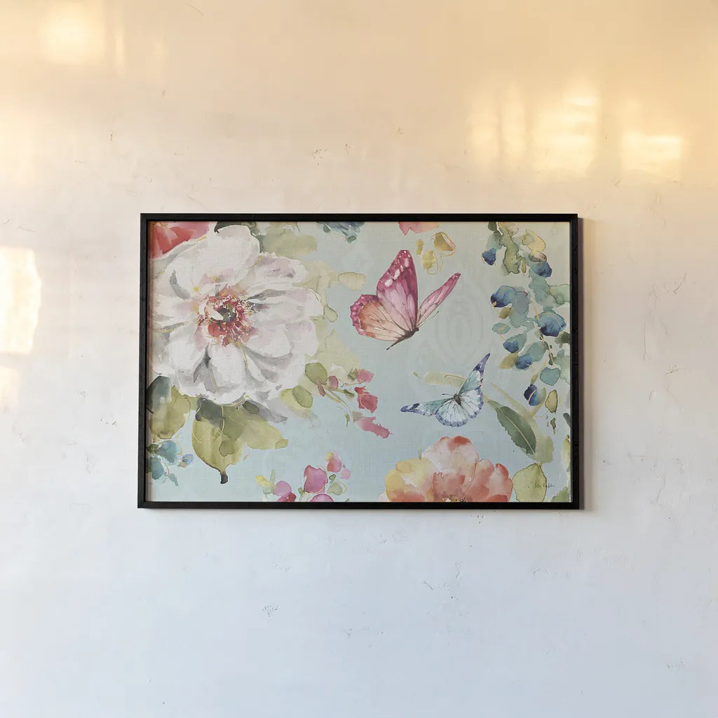 Colorful Breeze VI by Lisa Audit. shown as a paper print in a black flame. Available as a archival giclee rolled canvas, fine art paper, or poster print. SKU 24155i.