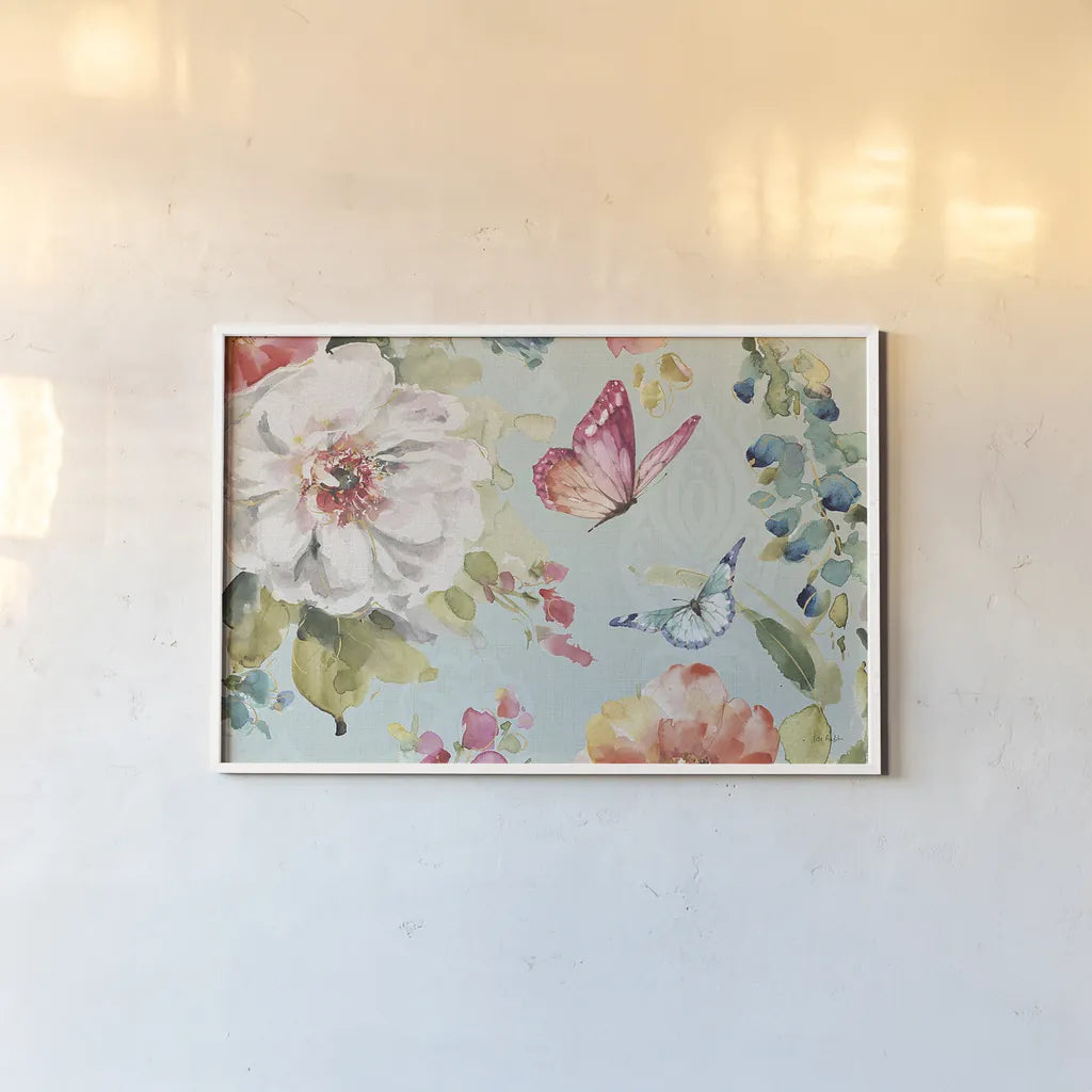 Colorful Breeze VI by Lisa Audit. shown as a paper print in a white frame. Available as a archival giclee rolled canvas, fine art paper, or poster print. SKU 24155i.