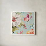 Colorful Breeze VI Crop by Lisa Audit. Shown in a crisp white glass frame for a clean and minimalist style. Available as an archival giclee rolled canvas, fine art paper, or poster print. SKU 24155a.