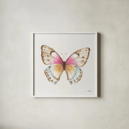 Colorful Breeze XI by Lisa Audit. Shown in a crisp white glass frame for a clean and minimalist style. Available as an archival giclee rolled canvas, fine art paper, or poster print. SKU 25037a.