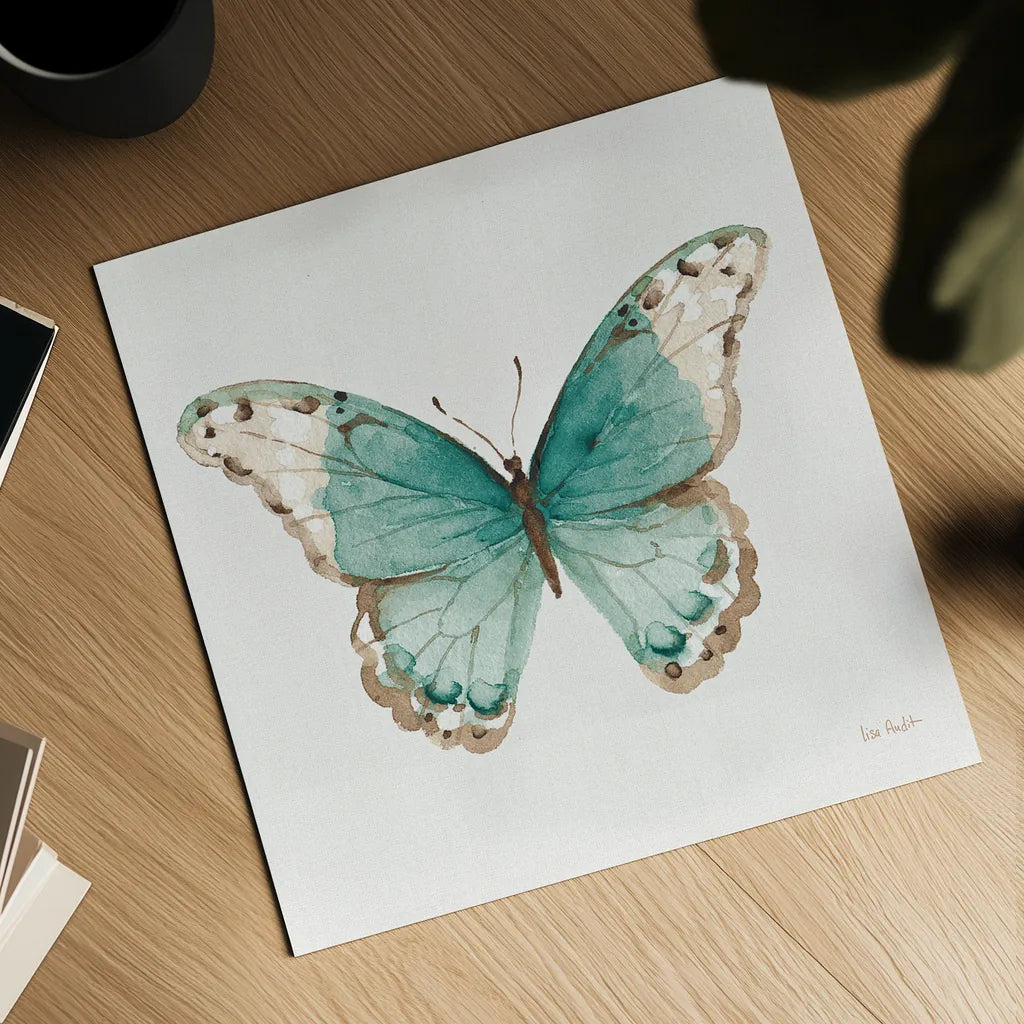 Colorful Breeze XII with Teal by Lisa Audit. Shown as a detailed flat fine art print, highlighting archival giclee quality. Available as an archival giclee rolled canvas, fine art paper, or poster print. SKU 25910a.