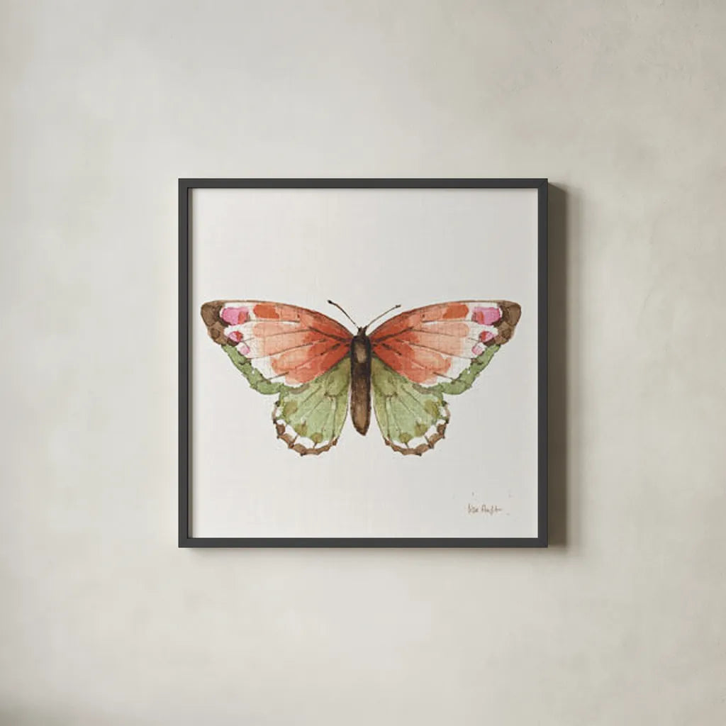 Colorful Breeze XIII by Lisa Audit. Shown in a sleek black glass frame for a contemporary gallery look. Available as an archival giclee rolled canvas, fine art paper, or poster print. SKU 26361a.