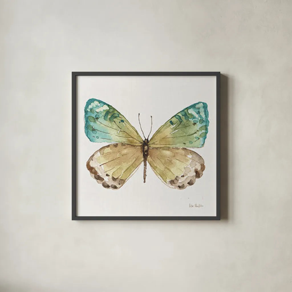 Colorful Breeze XIV by Lisa Audit. Shown in a sleek black glass frame for a contemporary gallery look. Available as an archival giclee rolled canvas, fine art paper, or poster print. SKU 26362a.