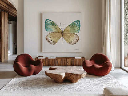 Colorful Breeze XIV by Lisa Audit. Shown as extra-large giant wall art in a modern living room. Available as an archival giclee rolled canvas, fine art paper, or poster print. SKU 26362a.