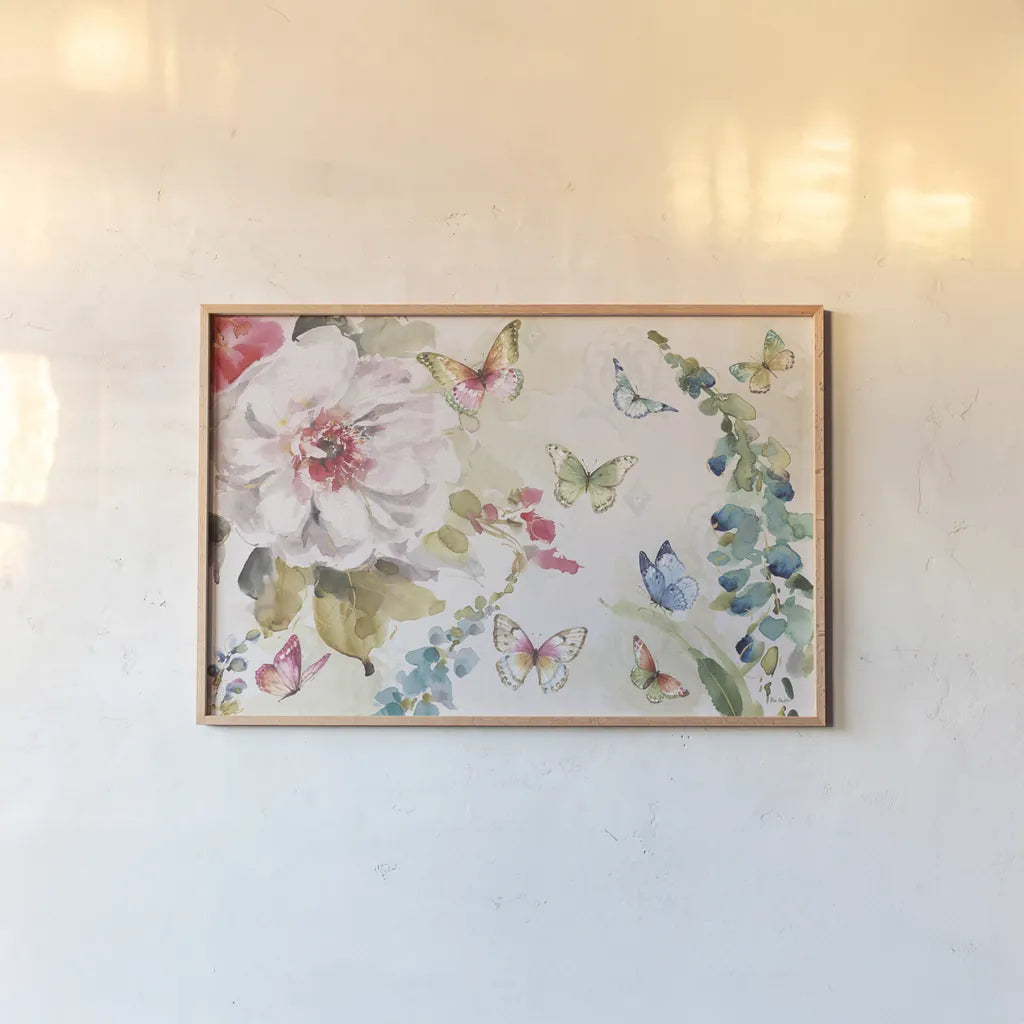 Colorful Breeze XV by Lisa Audit. shown as a paper print in a natural frame. Available as a archival giclee rolled canvas, fine art paper, or poster print. SKU 26408i.