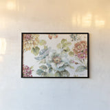 Country Bloom I by Lisa Audit. shown as a paper print in a black flame. Available as a archival giclee rolled canvas, fine art paper, or poster print. SKU 30022i.