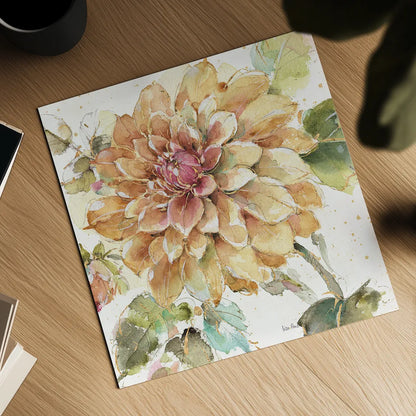 Country Bloom V by Lisa Audit. Shown as a detailed flat fine art print, highlighting archival giclee quality. Available as an archival giclee rolled canvas, fine art paper, or poster print. SKU 30026a.