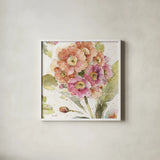 Country Bloom VI by Lisa Audit. Shown in a crisp white glass frame for a clean and minimalist style. Available as an archival giclee rolled canvas, fine art paper, or poster print. SKU 30027a.