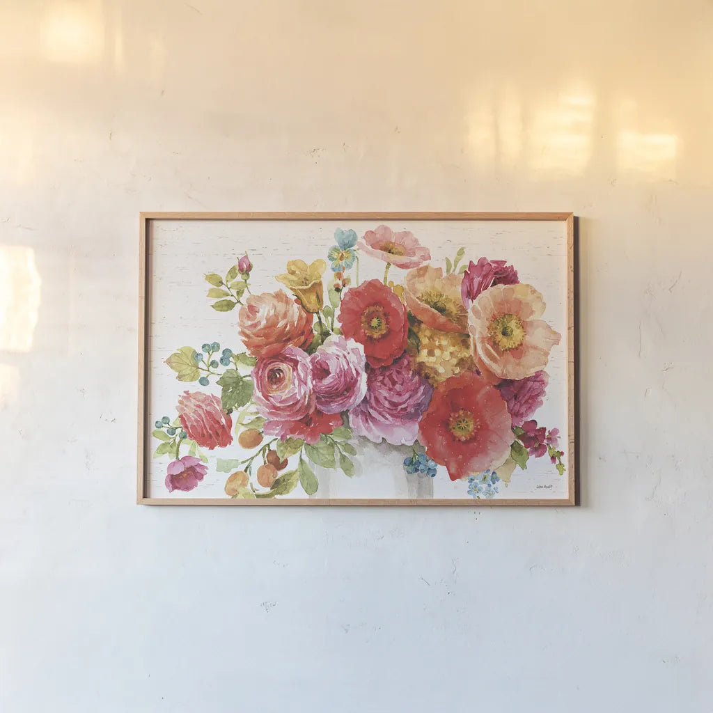 Country Fresh I by Lisa Audit. shown as a paper print in a natural frame. Available as a archival giclee rolled canvas, fine art paper, or poster print. SKU 42078i.