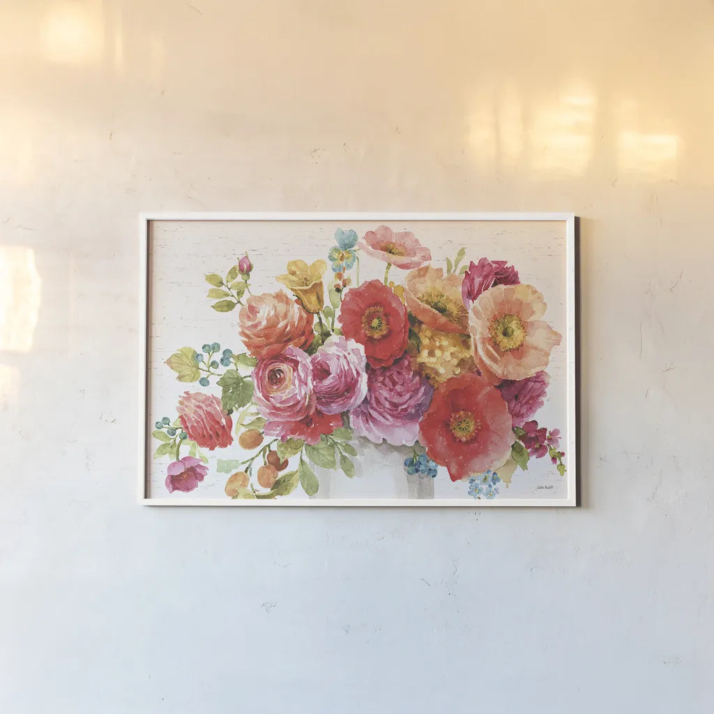 Country Fresh I by Lisa Audit. shown as a paper print in a white frame. Available as a archival giclee rolled canvas, fine art paper, or poster print. SKU 42078i.