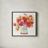 Country Fresh II by Lisa Audit. Shown in a sleek black glass frame for a contemporary gallery look. Available as an archival giclee rolled canvas, fine art paper, or poster print. SKU 42079a.