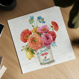 Country Fresh IV by Lisa Audit. Shown as a detailed flat fine art print, highlighting archival giclee quality. Available as an archival giclee rolled canvas, fine art paper, or poster print. SKU 42081a.