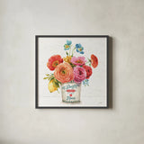 Country Fresh IV by Lisa Audit. Shown in a sleek black glass frame for a contemporary gallery look. Available as an archival giclee rolled canvas, fine art paper, or poster print. SKU 42081a.