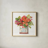 Country Fresh V by Lisa Audit. Shown in a natural wood glass frame for a timeless modern aesthetic. Available as an archival giclee rolled canvas, fine art paper, or poster print. SKU 42082a.