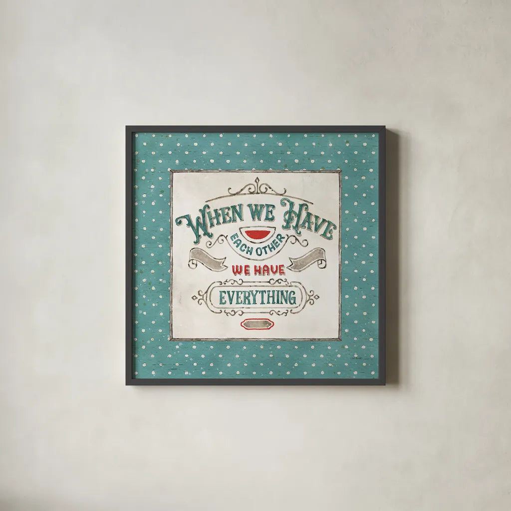 Country Fresh VIII by Lisa Audit. Shown in a sleek black glass frame for a contemporary gallery look. Available as an archival giclee rolled canvas, fine art paper, or poster print. SKU 42085a.