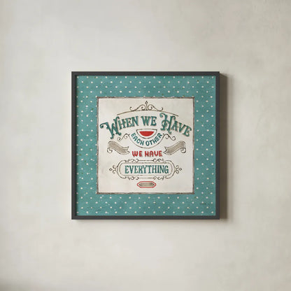 Country Fresh VIII by Lisa Audit. Shown in a sleek black glass frame for a contemporary gallery look. Available as an archival giclee rolled canvas, fine art paper, or poster print. SKU 42085a.