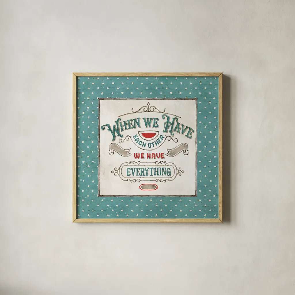 Country Fresh VIII by Lisa Audit. Shown in a natural wood glass frame for a timeless modern aesthetic. Available as an archival giclee rolled canvas, fine art paper, or poster print. SKU 42085a.