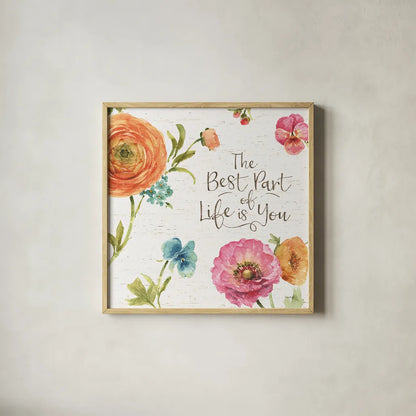 Country Fresh X by Lisa Audit. Shown in a natural wood glass frame for a timeless modern aesthetic. Available as an archival giclee rolled canvas, fine art paper, or poster print. SKU 42087a.