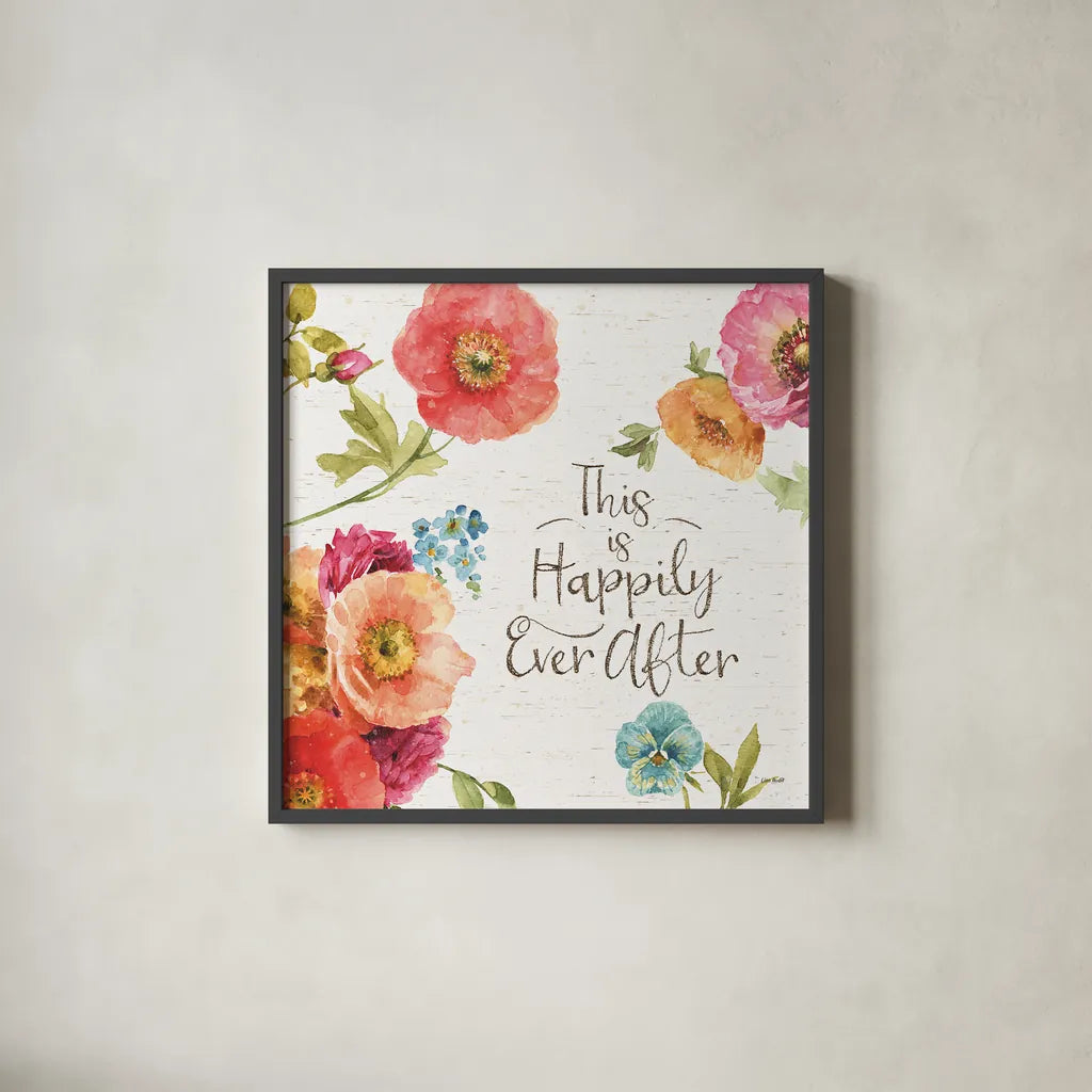 Country Fresh XII by Lisa Audit. Shown in a sleek black glass frame for a contemporary gallery look. Available as an archival giclee rolled canvas, fine art paper, or poster print. SKU 42089a.