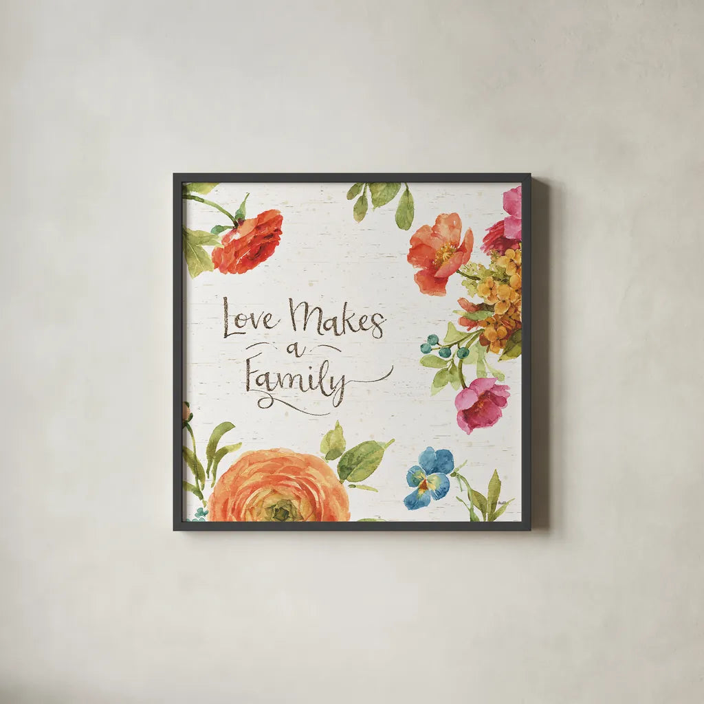 Country Fresh XIII by Lisa Audit. Shown in a sleek black glass frame for a contemporary gallery look. Available as an archival giclee rolled canvas, fine art paper, or poster print. SKU 42090a.