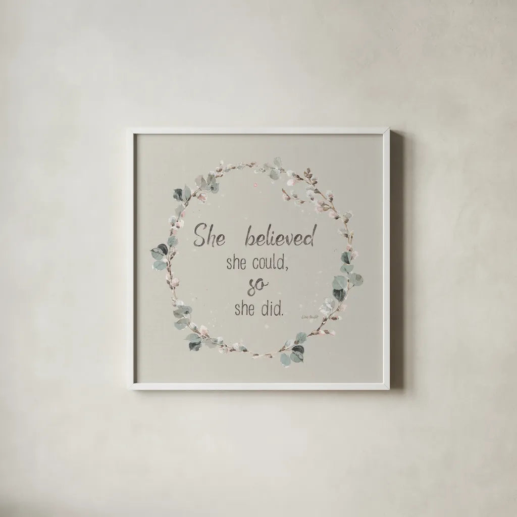 Country Weekend XXVI v2 by Lisa Audit. Shown in a crisp white glass frame for a clean and minimalist style. Available as an archival giclee rolled canvas, fine art paper, or poster print. SKU 54114a.